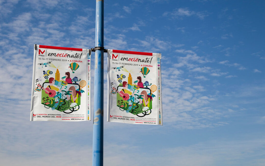 Diseño gráfico integral para evento de ocio en A Coruña – MIMOC