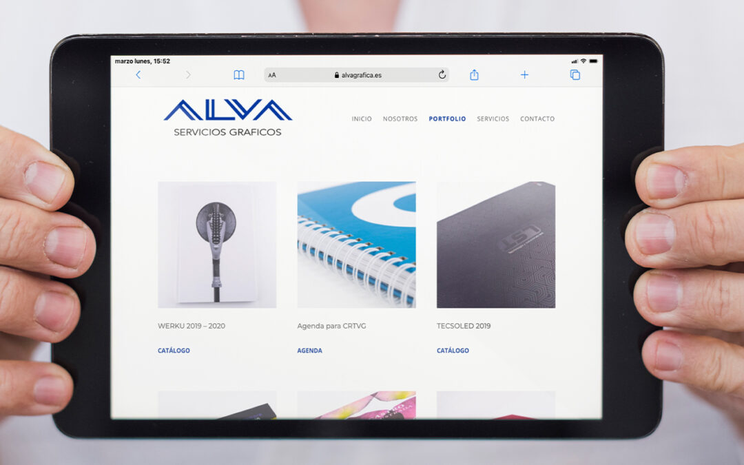 Desarrollo de página web corporativa para imprenta offset en A Coruña – Alva Gráfica