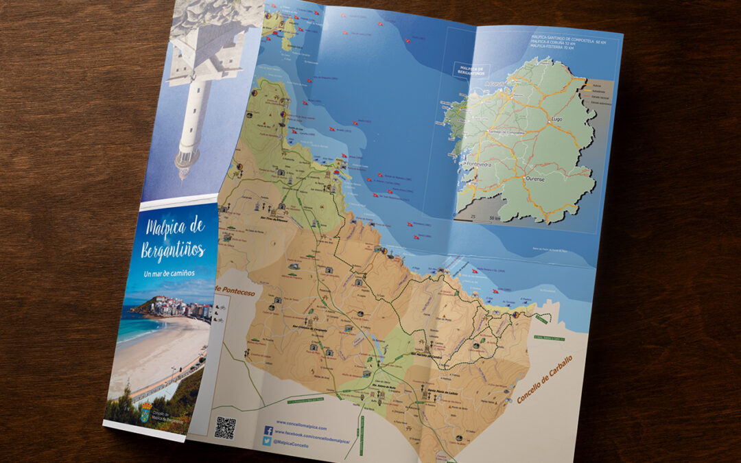 Diseño y producción gráfica para turismo en Malpica de Bergantiños