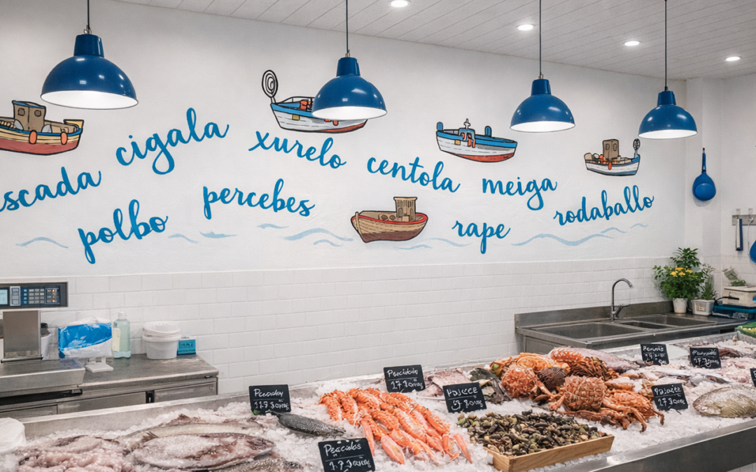 Diseño de identidad y rotulación para pescadería en O Barco de Valdeorras – Peixaría do Muro
